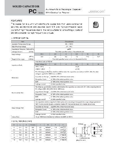 Jamicon [polymer SMD] PC Series