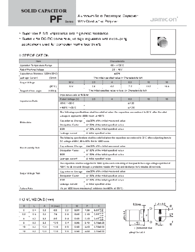 Jamicon [polymer SMD] PF Series