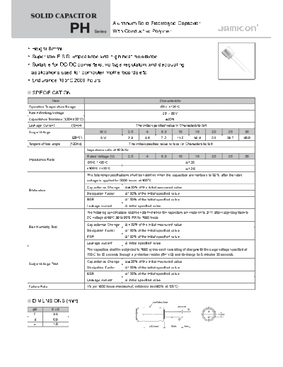 Jamicon [polymer thru-hole] PH Series