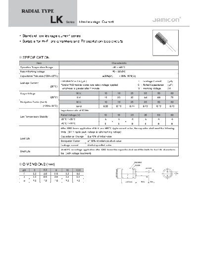Jamicon [radial thru-hole] LK Series