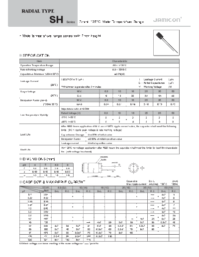 Jamicon [radial thru-hole] SH Series
