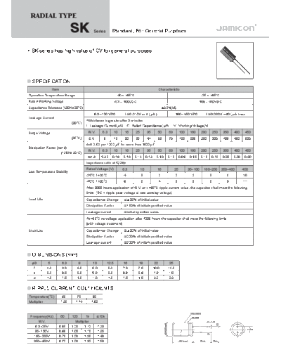 Jamicon [radial thru-hole] SK Series