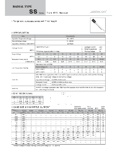 Jamicon [radial thru-hole] SS Series