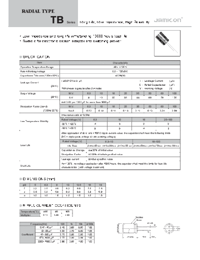 Jamicon [radial thru-hole] TB Series