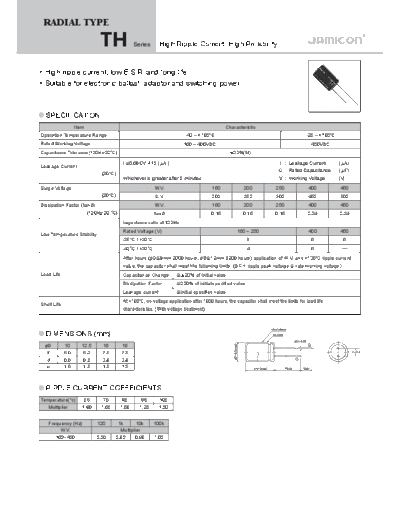 Jamicon [radial thru-hole] TH Series