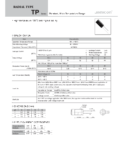 Jamicon [radial thru-hole] TP Series