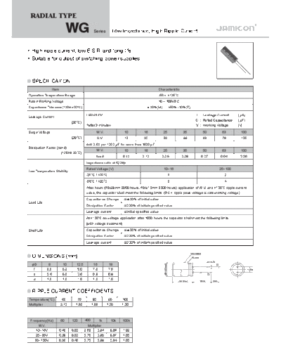 Jamicon [radial thru-hole] WG Series