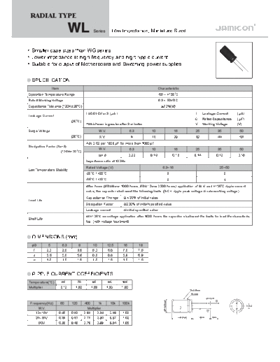 Jamicon [radial thru-hole] WL Series