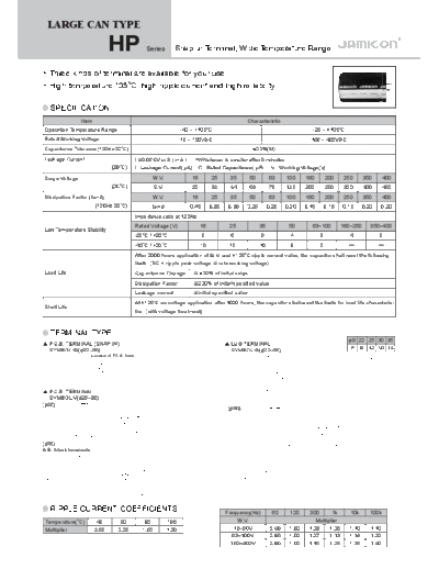 Jamicon [snap-in] HP Series