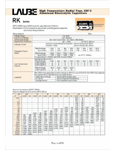 Laube-ELGEN [radial thru-hole] RK SERIES