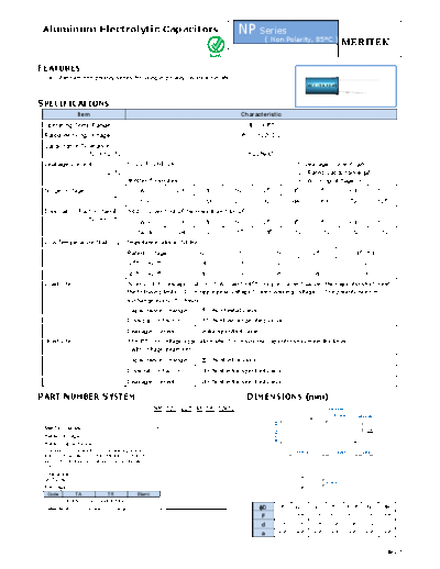 Meritek [non-polar radial] NP Series