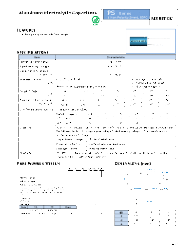 Meritek [non-polar radial] NPS Series