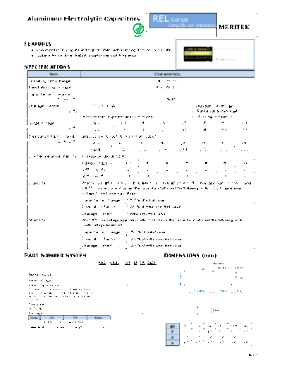 Meritek [radial thru-hole] REL Series