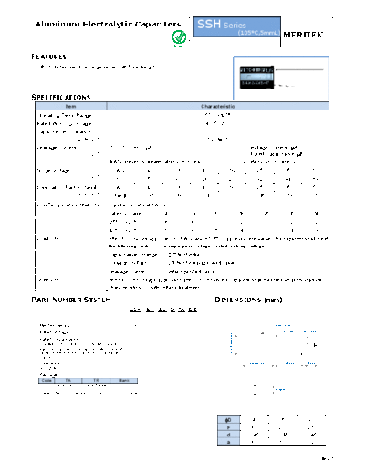 Meritek [radial thru-hole] SSH Series