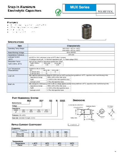 Meritek [snap-in] MUX Series