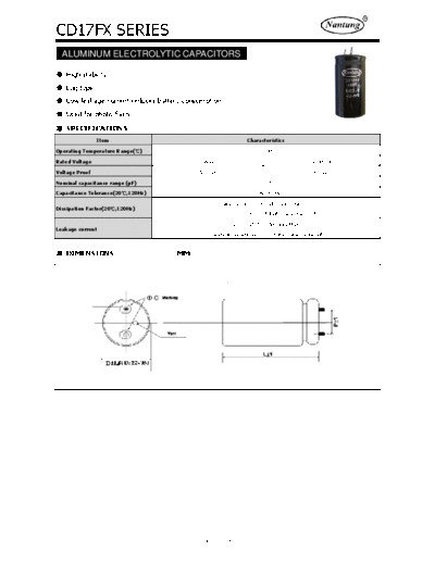 Nantung [lug terminal] CD17FX Series