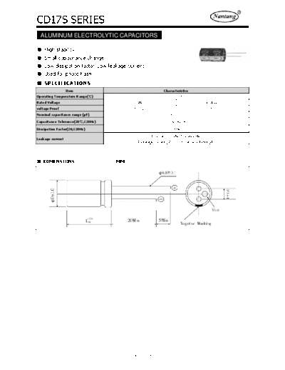 Nantung [radial thru-hole] CD17S Series
