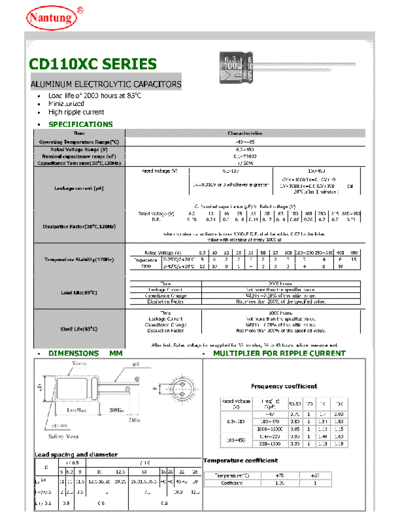 Nantung [radial thru-hole] CD110XC Series
