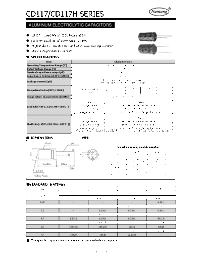 Nantung [radial thru-hole] CD117(H) Series
