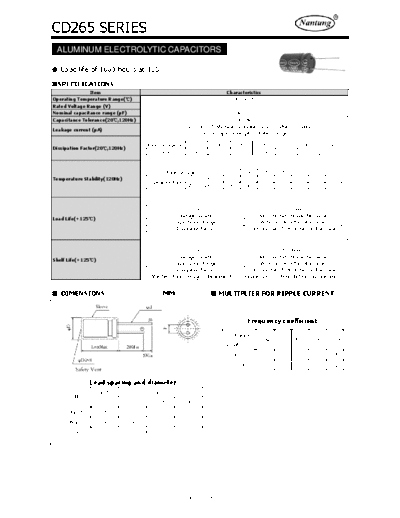 Nantung [radial thru-hole] CD265 Series