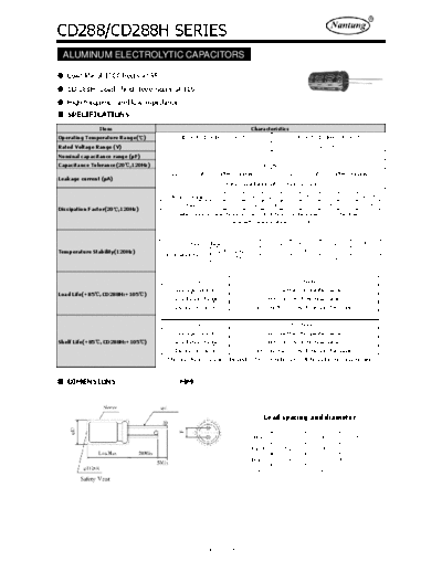 Nantung [radial thru-hole] CD288 Series