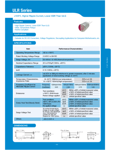 Sindecon [polymer thru-hole] ULR Series