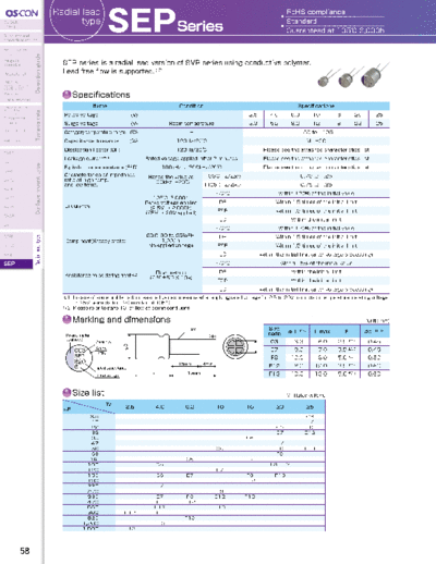 Sanyo [polymer thru-hole] SEP Series