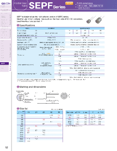 Sanyo [polymer thru-hole] SEPF Series