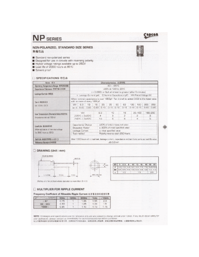 Sapcon [non-polar radial] NP Series