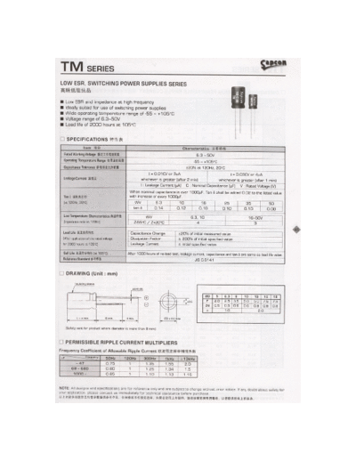 Sapcon [radial thru-hole] TM Series