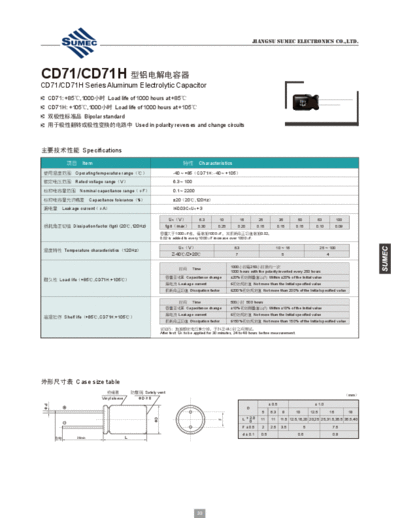 Sumec [radial thru-hole] NB-NE (CD71-CD71H) Series