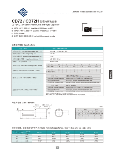Sumec [radial thru-hole] NC-NF (CD72-CD72H) Series