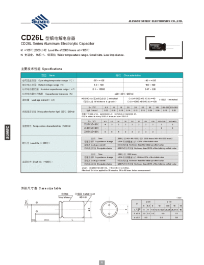 Sumec [radial thru-hole] EF (CD26L) Series