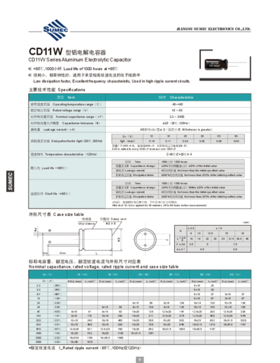 Sumec [radial thru-hole] PD (CD11W) Series