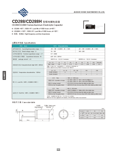 Sumec [radial thru-hole] QA-QF (CD288-CD288H) Series