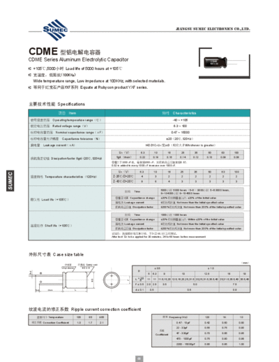 Sumec [radial thru-hole] QN (CDME) Series