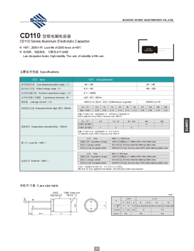 Sumec [radial thru-hole] RA (CD110) Series