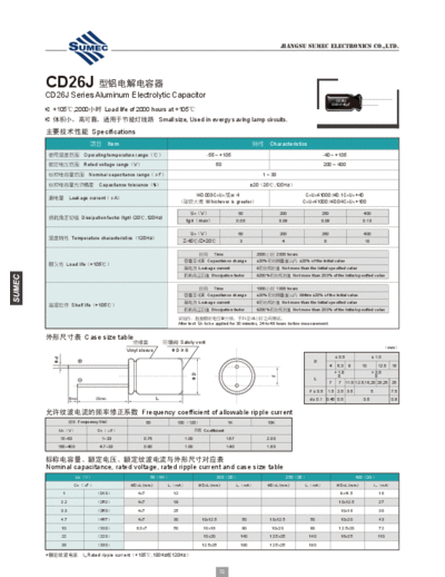 Sumec [radial thru-hole] TB (CD26J) Series