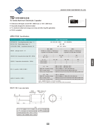 Sumec [radial thru-hole] TD Series