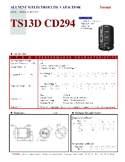 Suntan [snap-in] TS13DR-CD294 Series