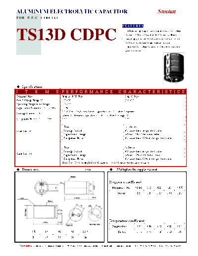 Suntan [snap-in] TS13DW-CDPC Series