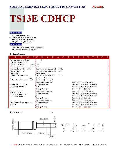 Suntan [polymer thru-hole] TS13EB-CDHCP Series
