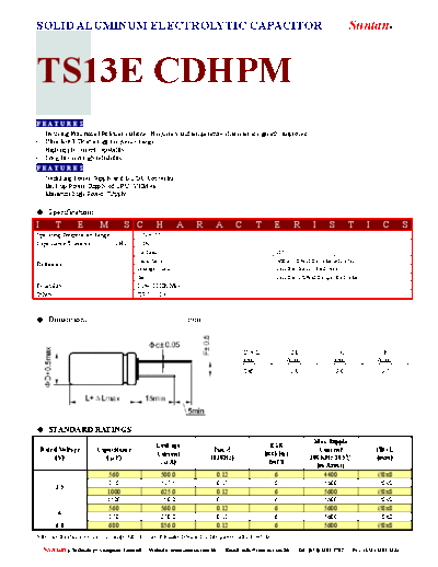 Suntan [polymer thru-hole] TS13EC-CDHPM Series