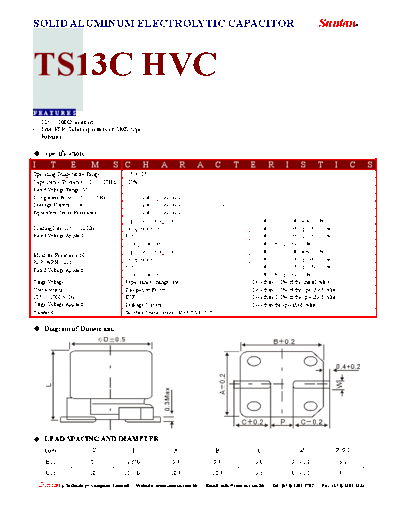 Suntan [polymer smd] TS13CB Series