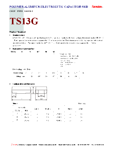 Suntan [polymer smd] TS13G Series