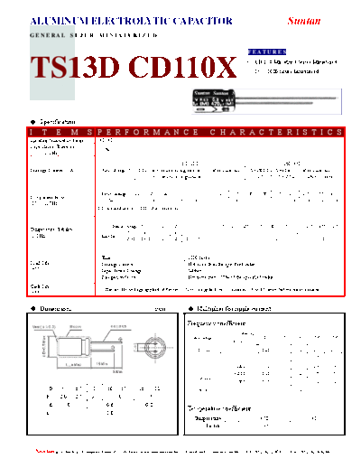 Suntan [radial thru-hole] TS13DE-CD110X Series