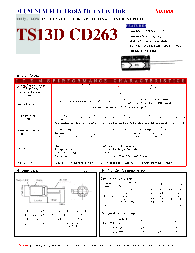 Suntan [radial thru-hole] TS13DG-CD263 Series