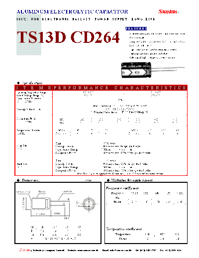 Suntan [radial thru-hole] TS13DH-CD264 Series