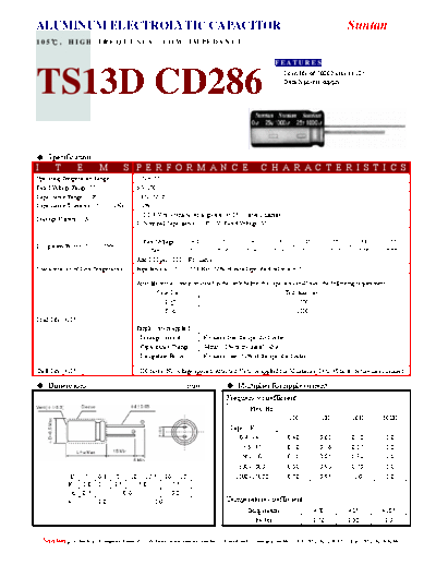 Suntan [radial thru-hole] TS13DI-CD286 Series