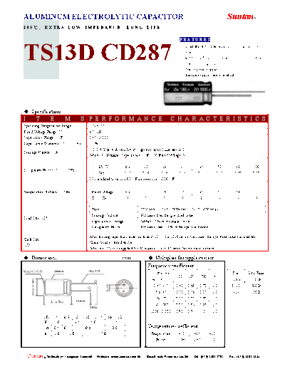 Suntan [radial thru-hole] TS13DJ-CD287 Series